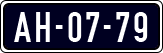License plate of the Netherlands, Imported oldtimers (cars)