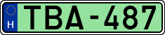 license plates of Hungary, Electric vehicles (1990)