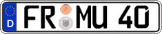 German license plate, Regular plates