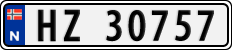 License plate of Norway, Cars