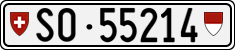 License plate of Switzerland, Cars