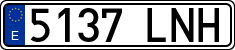 License plates of Spain, Ordinary (2000)