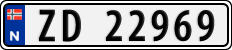 License plate of Norway, Cars