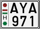 license plates of Hungary, Cars (1990)