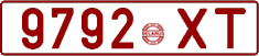 License plate Belarus, Cars (1992)