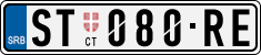 License plate of Serbia, Cars