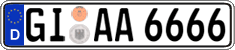 German license plate, Regular plates