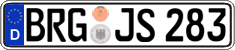 German license plate, Regular plates