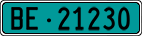 License plate of Switzerland, Agricultural vehicles (green)