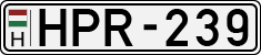 license plates of Hungary, Cars (1990)