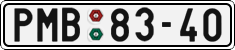 License plate of the Czech Republic, Cars (1960)