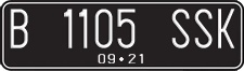 License plate of Indonesia, Regular plates