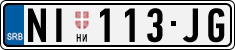 License plate of Serbia, Cars