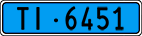 License plate of Switzerland, Work and fire vehicles (blue)