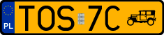License plates of Poland, Oldtimers