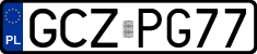 License plates of Poland, Regular car plates