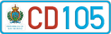 License plate of San Marino, Diplomatic (123)