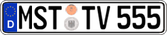 German license plate, Regular plates