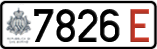 License plate of San Marino, Temporary (E 1234/1234 E)