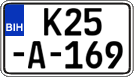 License plate of Bosnia and Herzegovina, Regular plates