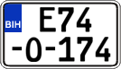 License plate of Bosnia and Herzegovina, Regular plates