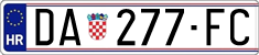 License plate of Croatia, Regular plates