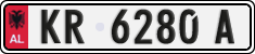 License plate of Albania, Cars (1993)