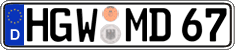 German license plate, Regular plates