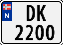 License plate of Norway, Trailers, motorcycles, special vehicles