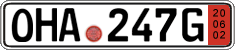 German license plate, Export transit plates