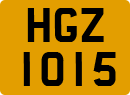 License plate of the United Kingdom, Northern Ireland (1966)