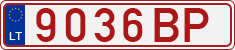 License plate of Lithuania, Transit plates