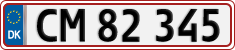 License plate of Denmark, Regular plates