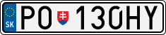 License plate of Slovakia, Cars