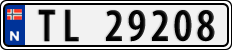 License plate of Norway, Cars