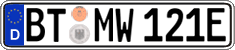 German license plate, Electric vehicles