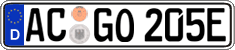 German license plate, Electric vehicles