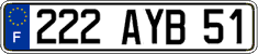 French license plate, FNI