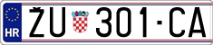 License plate of Croatia, Regular plates