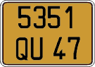 French license plate, FNI