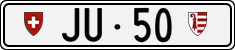 License plate of Switzerland, Cars