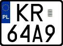 License plates of Poland, Special vehicles and motorcycles