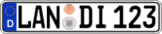 German license plate, Regular plates