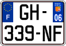 French license plate, SIV (ordinary)