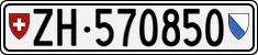License plate of Switzerland, Cars