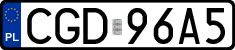 License plates of Poland, Regular car plates