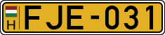 license plates of Hungary, Commercial vehicles (1990)