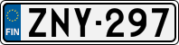 License plate of Finland, Cars