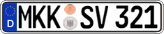 German license plate, Regular plates