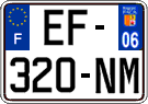 French license plate, SIV (ordinary)